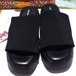 Sincerely Jules Black open toe Mules